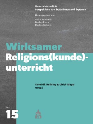 cover image of Wirksamer Religions(kunde)unterricht